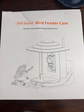 Ceramic Bird Feeder with Dome Top - White